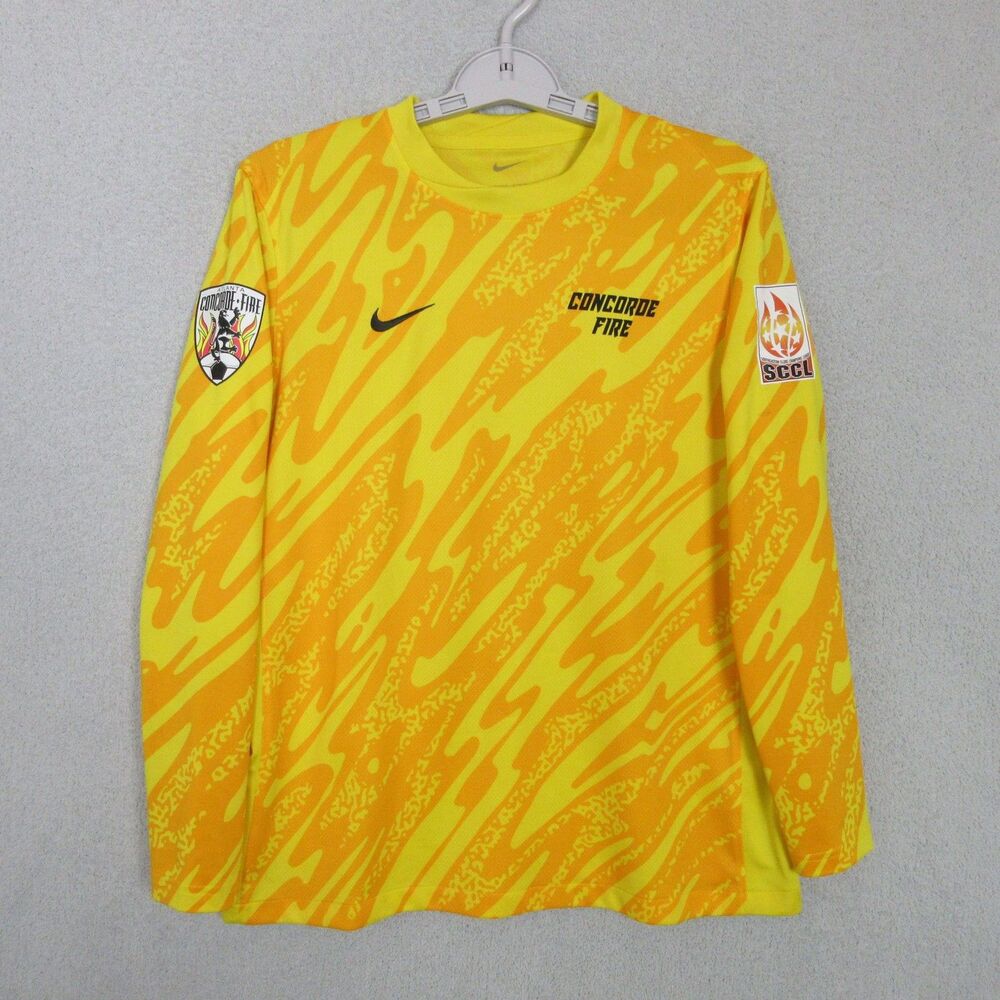 Nike‎ Goalkeeper Jersey Mens M Atlanta Concorde Fire Yellow Dri-Fit SCCL